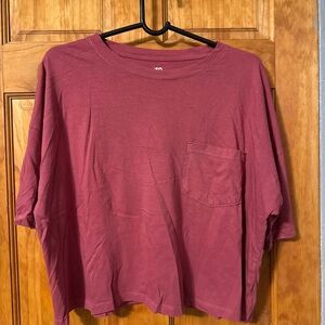 Casual Red Pocket T-Shirt